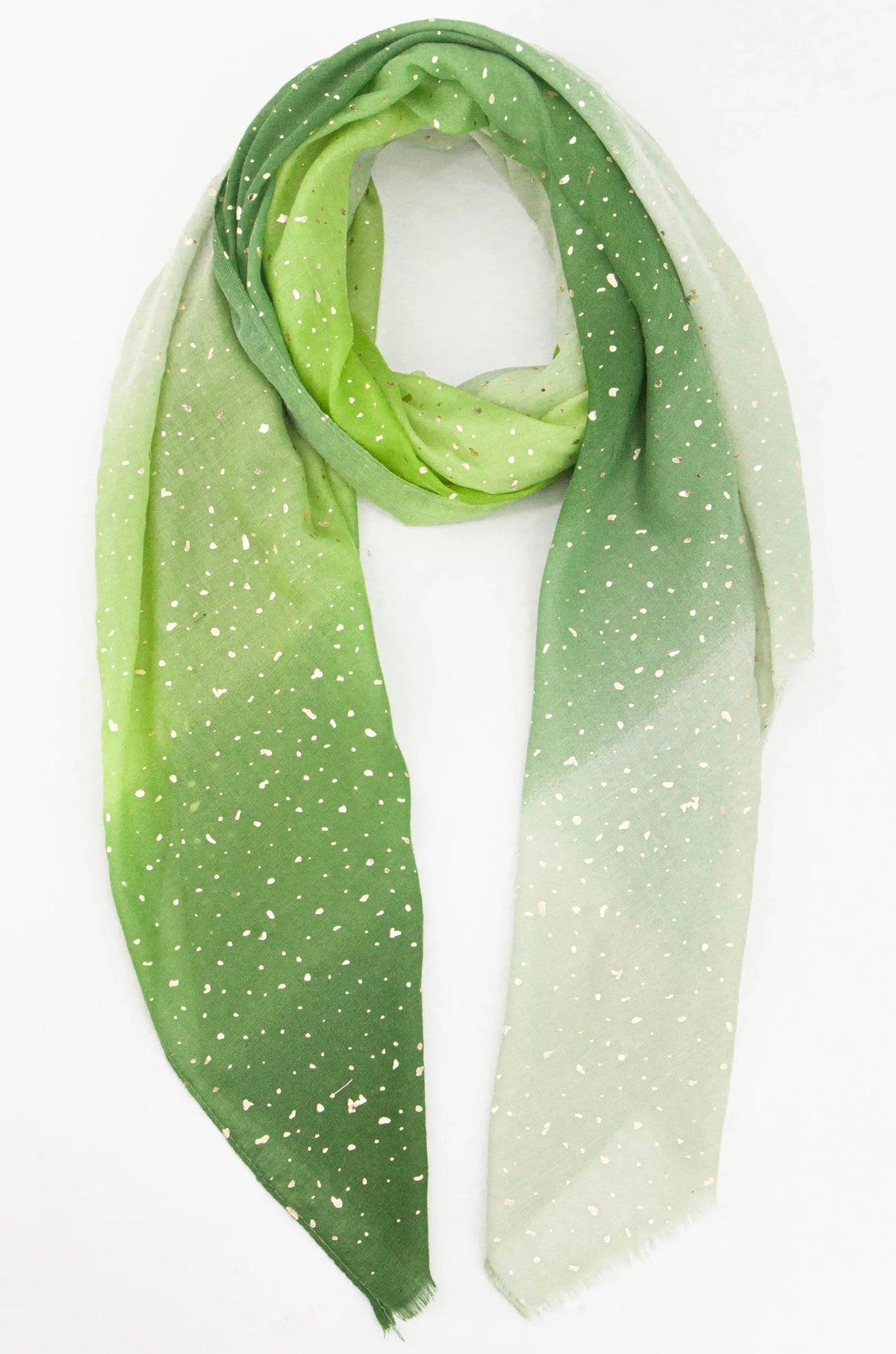 Ombre Stripes Scarf with Gold Metallic Highlights