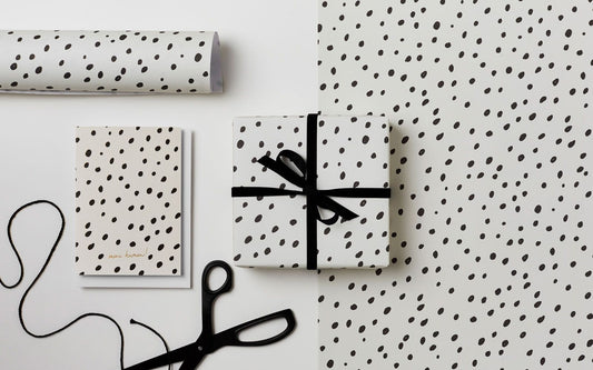 Black Dot Wrapping Paper