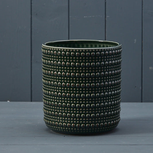 Green Ceramic Planter