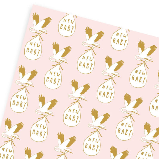 Pink Baby Gift Wrap