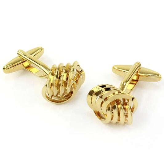 8 Linked Hoop Cufflinks in Gold