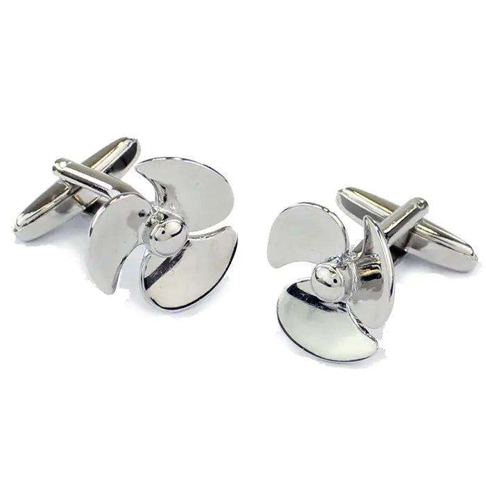 Propeller Cufflinks in Silver