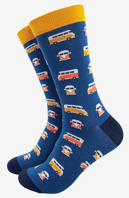 Men's Campervan Print Bamboo Socks