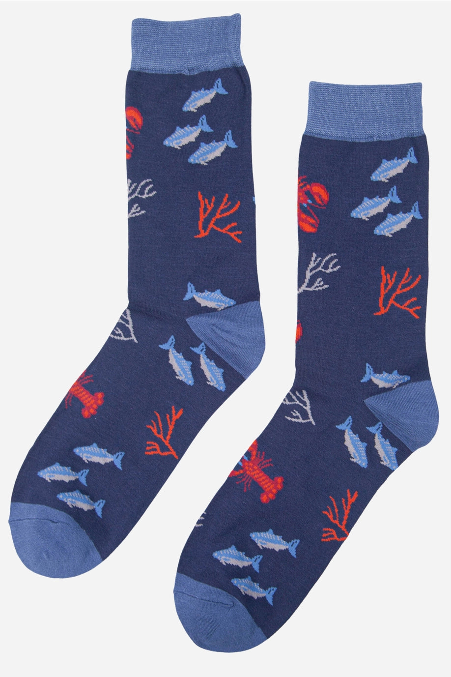 Men's Lobster & Fish Print Bamboo Socks