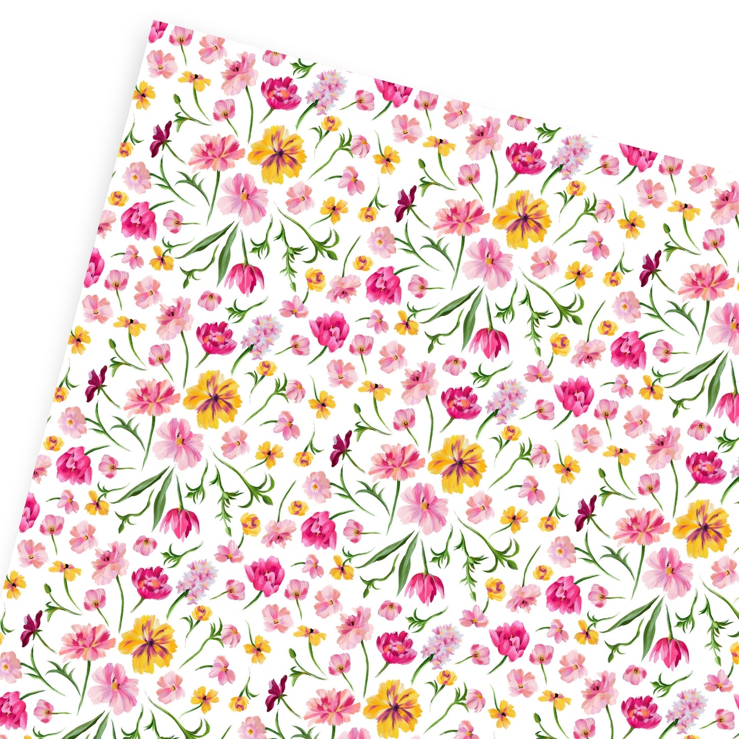 Pink Floral Gift Wrap